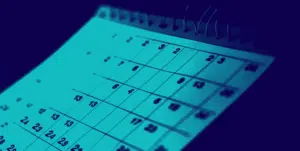 Dark Blue Tinted Calendar